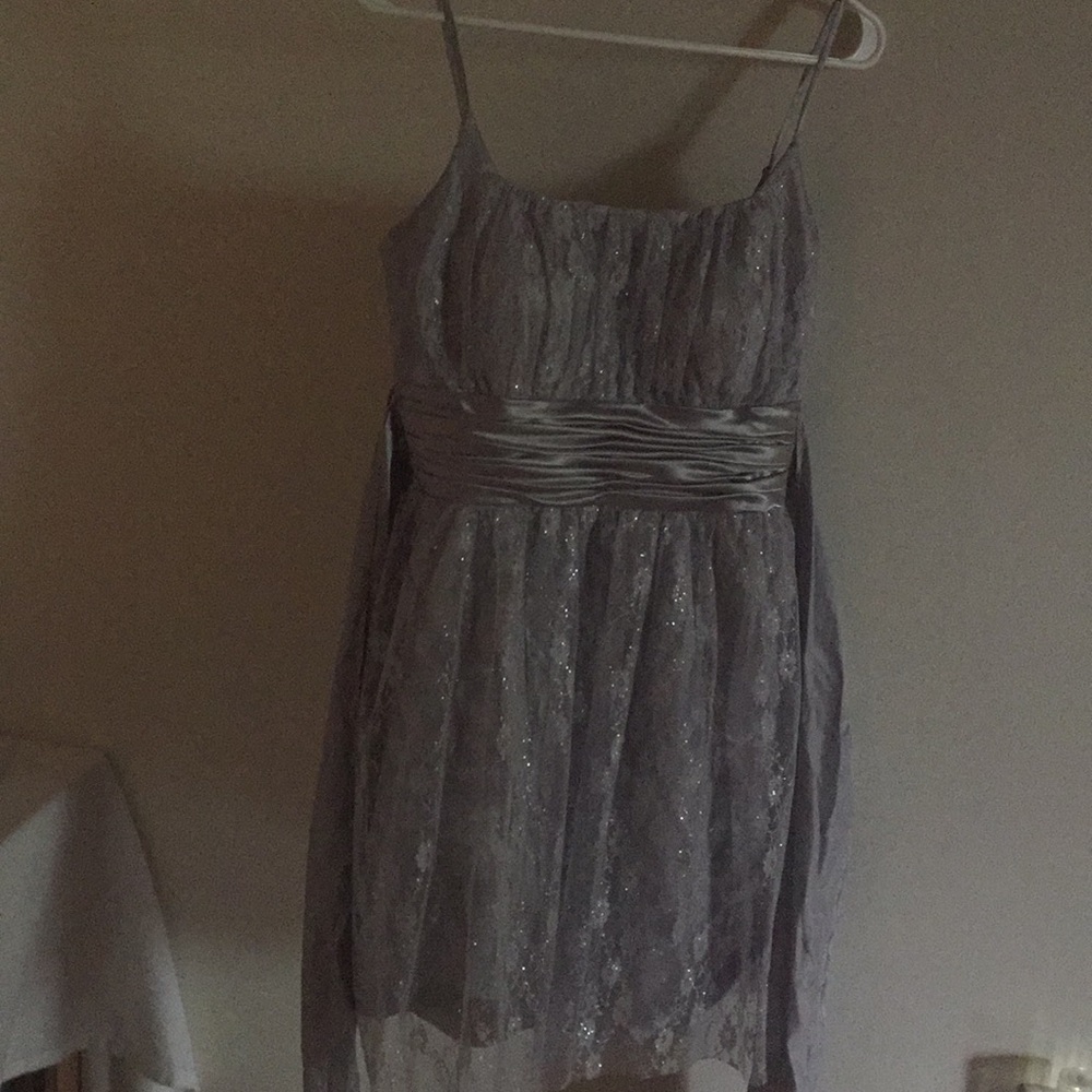 Silver sparkly homecoming dress